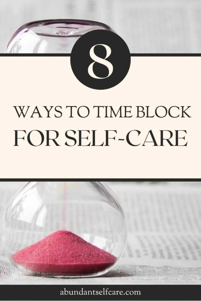 time blocking for self-care pin1