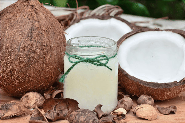 coconut oil and fruit