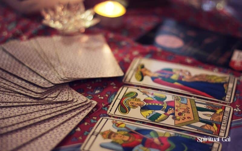 cards and cards on a table